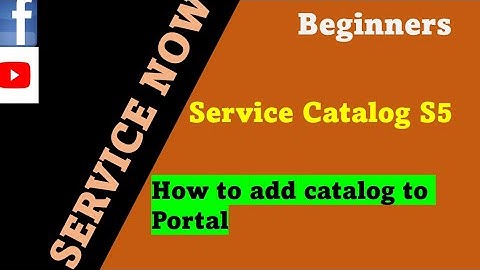 ServiceNow Service Catalog Session 5 : How to add custom catalog and items to Portal