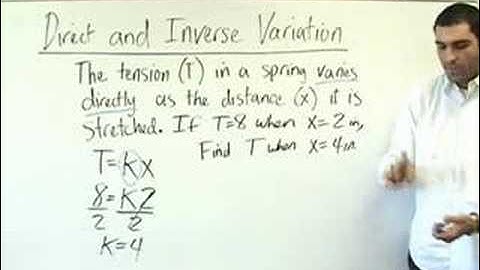Algebra 2 - Direct and Inverse Variation