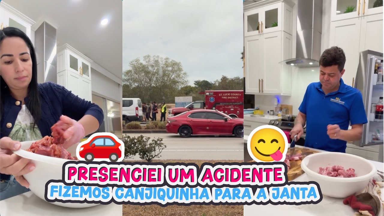 PRESENCIEI UM ACIDENTE+FIZEMOS CANJIQUINHA PARA A JANTA!