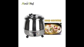 ITOP Commercial Soup Warmer Pot Stainless Steel Buffet Pot Soup Kettle Electric 110V/240V Soup