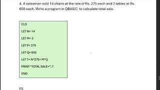 QBASIC commands and statements Textbook problems solved Class 6