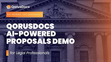 How Legal Teams Win More RFPs with QorusDocs AI - A Use Case Demo