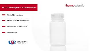 4 OZ./125ML NALGENE™ WIDE MOUTH ECONOMY PPCO BOTTLE | U.S. Plastic Corporation®