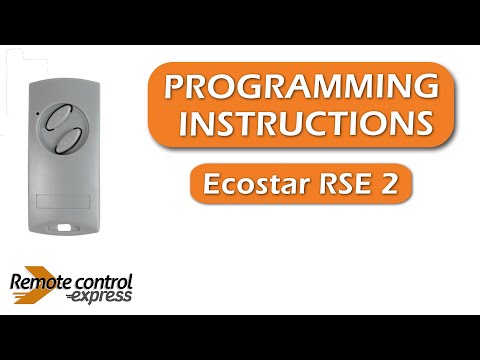 Programming my remote Ecostar RSE 2