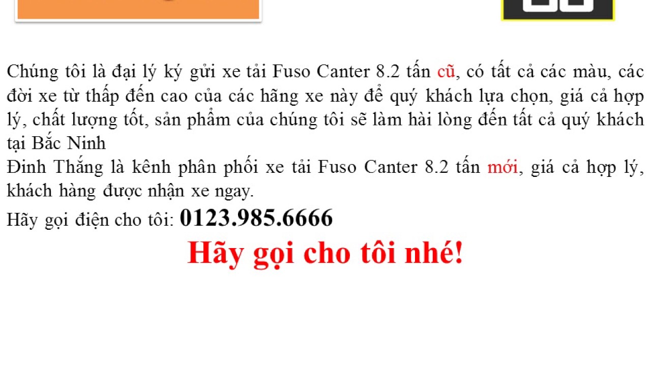Mua, bán ô tô mới-cũ xe tải Fuso Canter 8.2 tấn tại Bắc Ninh ...