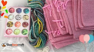 ABRIENDO PAQUETE DE LA TIENDA BEEBEECRAFT🛒🎉 / MEGA HAUL DE MATERIALES PARA BISUTERIA