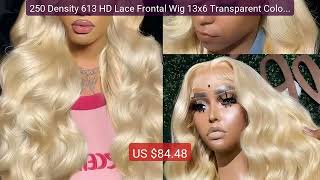 250 Density 613 HD Lace Frontal Wig 13x6 Transparent Colore... — Top Pick 2026 | Unbeatable Price!