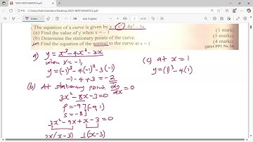 Differentiation and its Applications.  K.c.s.e 2014 PP1 Mathematics.  Q24.