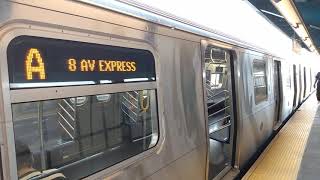 R160 Siemens (A) Train Leaving Rockaway Blvd