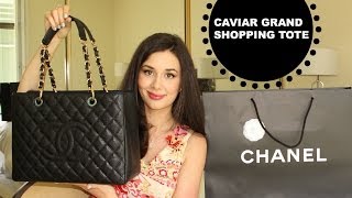 CHANEL Caviar XL Grand Shopping Tote GST Black 50702