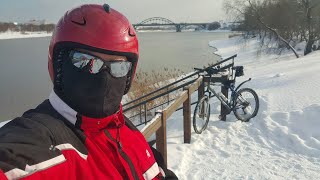 Зимой на велосипеде в парке Братеево