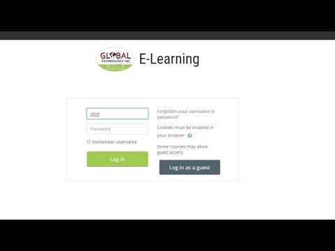 How to login to Global Technology E-Learning