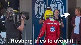 Nico Rosberg's reaction to Hamilton's first F1 win with Ferrari