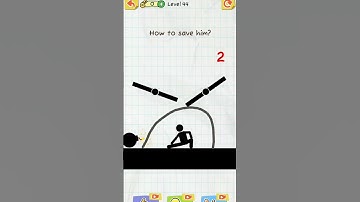 draw 2 save stick man game 44  level complete 💯💯 #viral #draw2save #games #viral #gaming #shorts