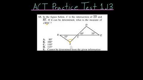 ACT Practice Test 1.13: Geometry