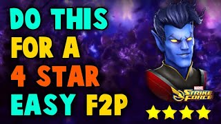 4 STAR NIGHTCRAWLER F2P UNLOCK GUIDE & POWER CORE EXPLOIT YOU CANT MISS | MARVEL STRIKE FORCE