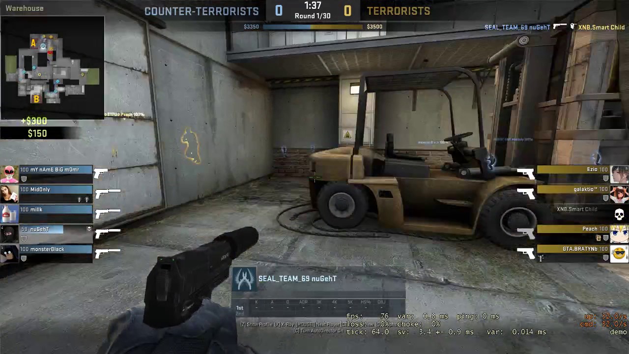 LIVE LEGEND IN CSGO (ONE HAND BLINDFOLDED ACE)