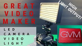 On-camera LED Video and Photo Light from Great Video Maker, Rechargeable, DSLR LED Light, GVM