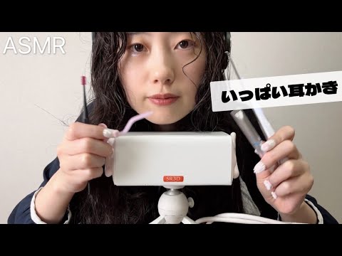 ASMR いっぱい耳かき / Ear Cleaning Sound / earpicks 【SR3D】