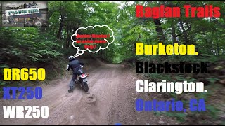 Raglan Trails. Strack's Smokin Grill, Kid tries WR250 first time off road!