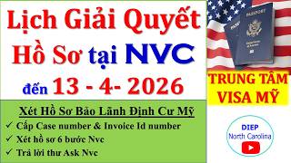 Lịch Giải Quyết HỒ SƠ ĐỊNH CƯ MỸ tại NVC || Cập nhật ngày 13/4/2026 |Nvc processing time