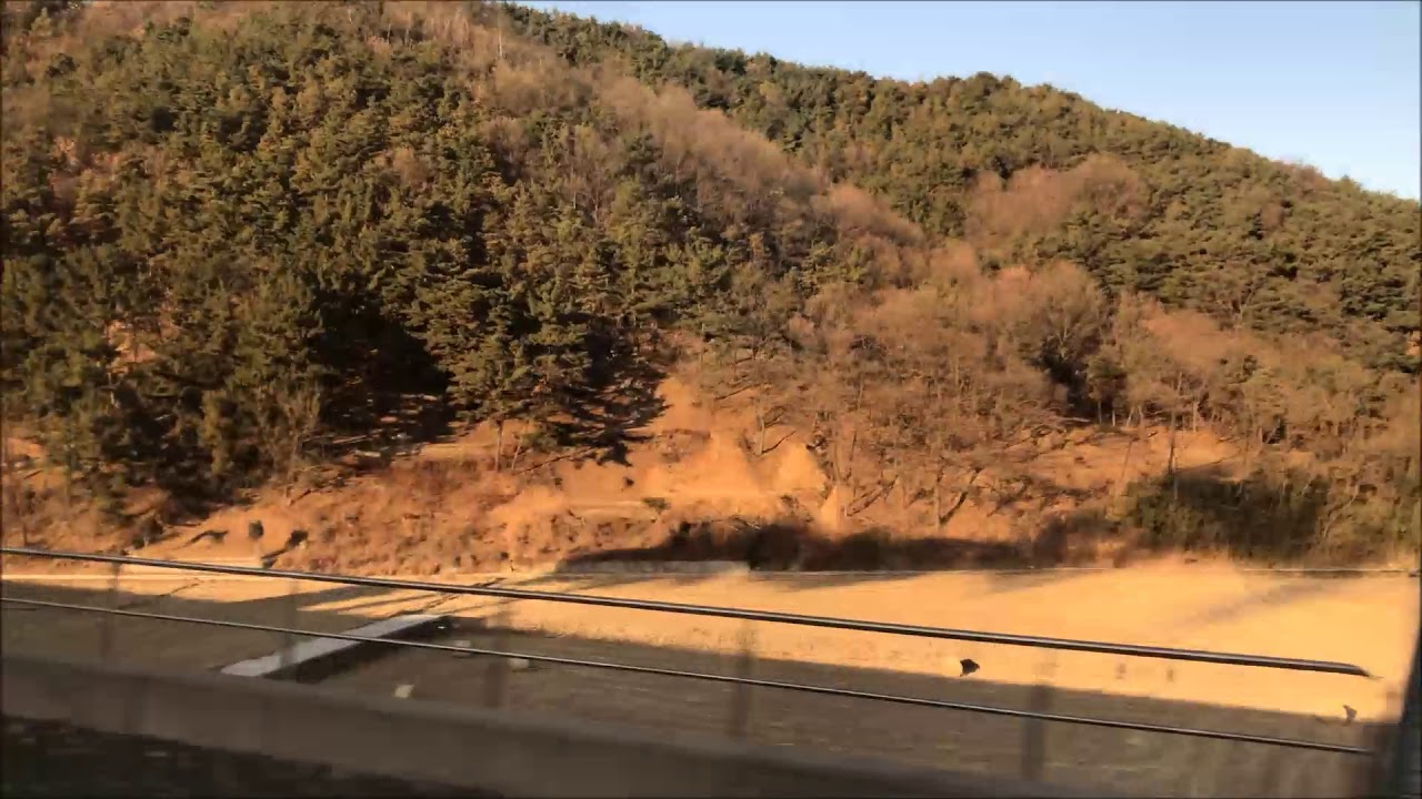 Relaxing, Healing video (KTX - Korea Train Express) Train Journey in Korea Dongdaegu to Daejeon