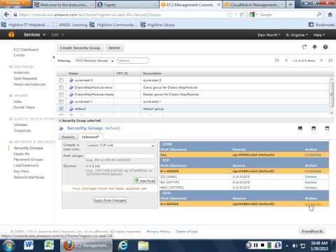 Configuring an EC2 Firewall via Security Groups AWS