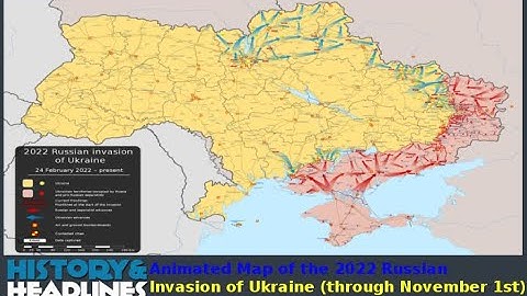 Animated Map of the 2022 Russian Invasion of Ukraine (through November 1st) (Short Version)
