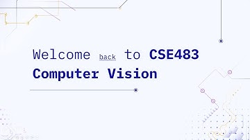 CSE483 - Computer Vision - Tutorial 03 (Cont.)