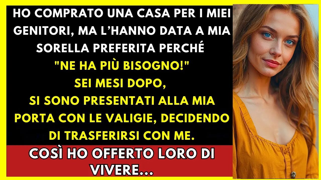 Ho Comprato Casa Ai Miei Genitori, Ma L’hanno Data A Mia Sorella Preferita Perché Ne Ha Bisogno!