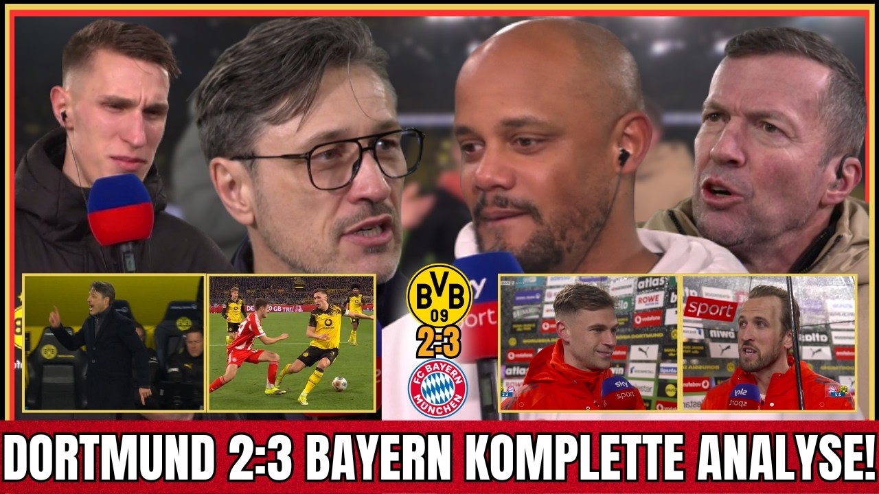 Dortmund 2:3 Bayern: Grosses spiel und sieg für bayern! BVB kritisiert die schiedsrichterleistung!