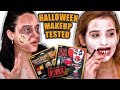 TESTING CHEAP HALLOWEEN MAKEUP KITS!!