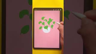 Procreate - Simple animation falling leaf #art #drawing #plants