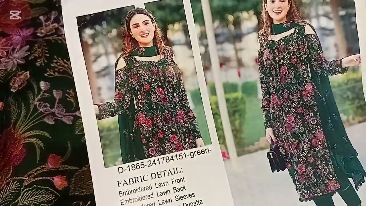 Eid collection,,breeze Embroidery suit with elegant chiffon dupatta,,awesome colours..black queen.