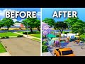 transforming a boring street using the TOOL mod in The Sims 4 - Speed Build