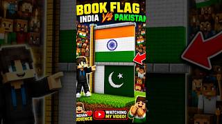 INDIA vs PAKISTAN in Minecraft 😳🔥 (Flag Battle Challenge) #shorts