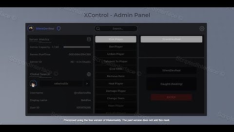 XControl Admin Panel - Showcase | Roblox