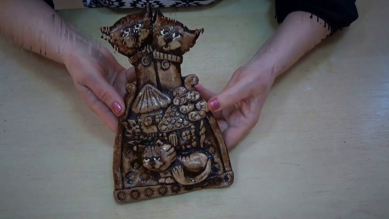 Сувенир кошки (Семья) | Лепка из соленого теста 2 часть