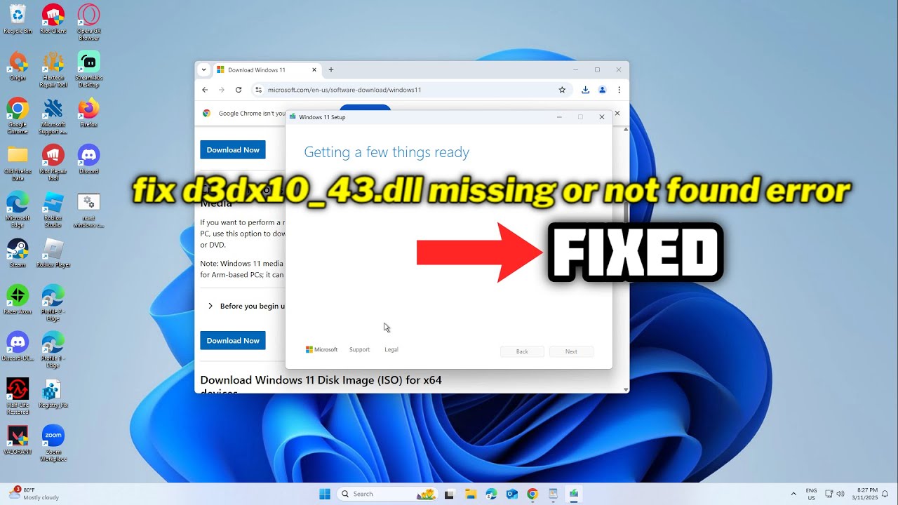 FIXED) d3dx10_43.dll missing or not found error in Windows - YouTube