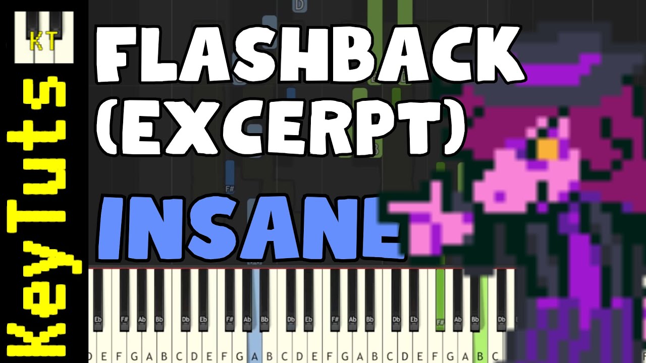 Flashback (Excerpt) [Deltarune Chapters 3+4] - Insane Mode [Piano Tutorial] (Synthesia)