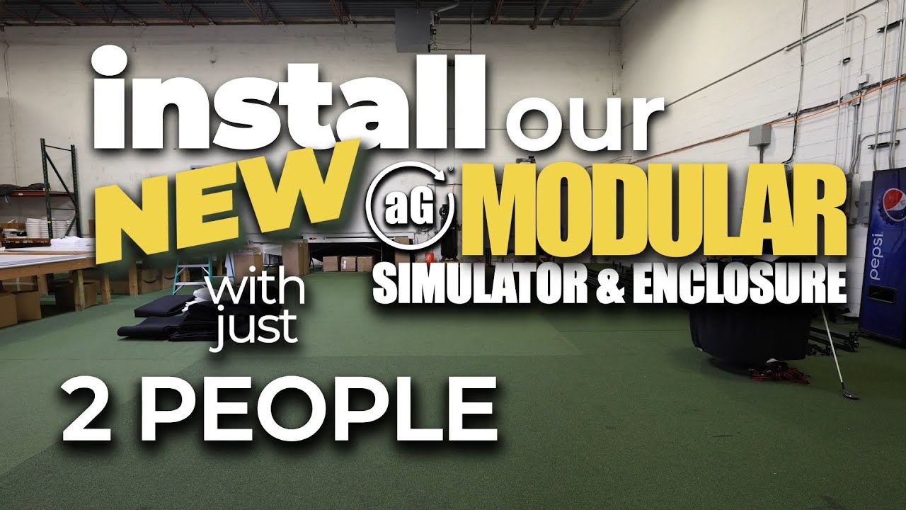 Install a full golf simulator with just 2 people? - YouTube