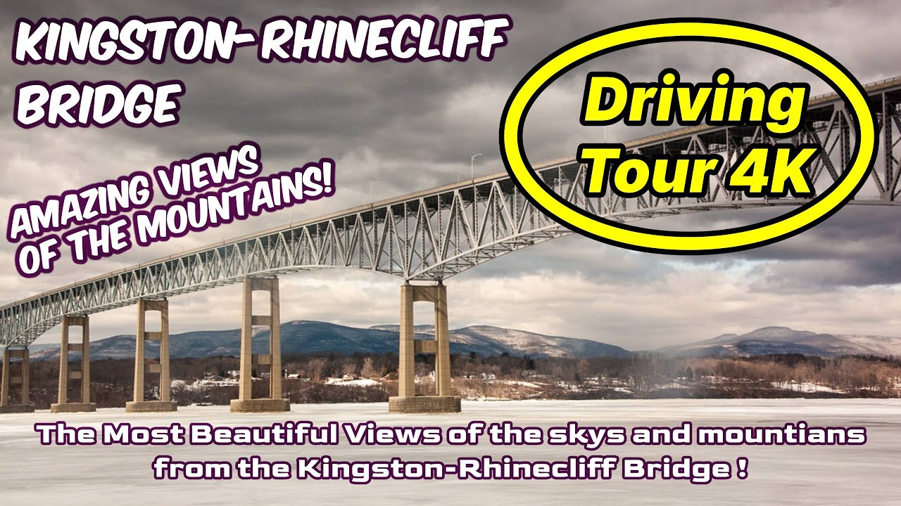 Kingston-Rhinecliff Bridge | A Driving View Crossing the Hudson River [4K]