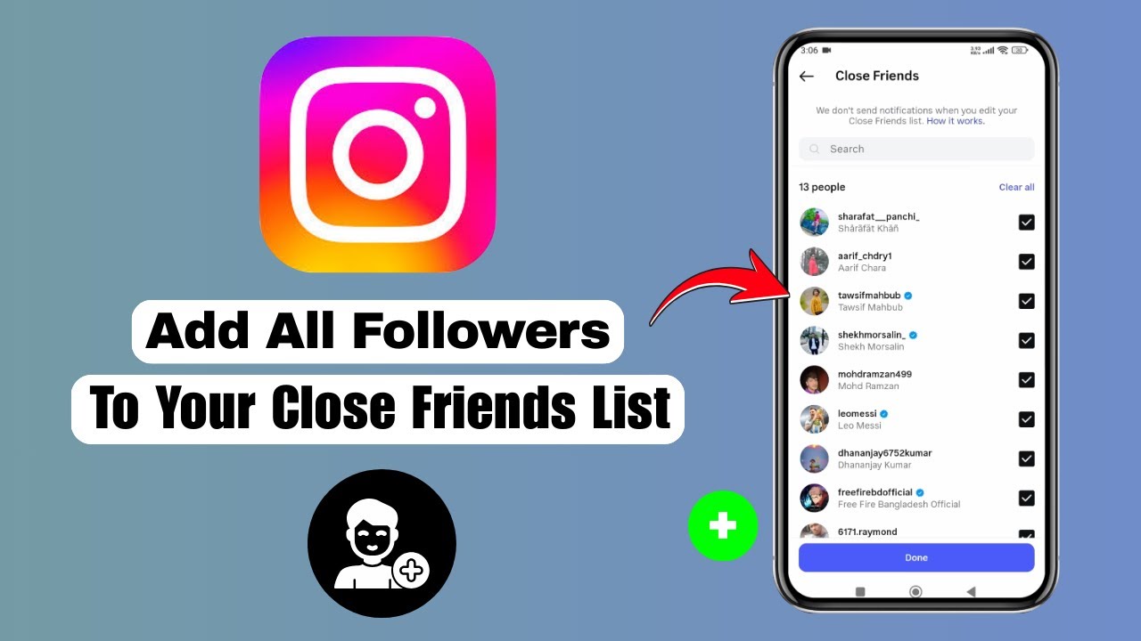 How to Add All Followers To Your Close Friends List On Instagram - YouTube