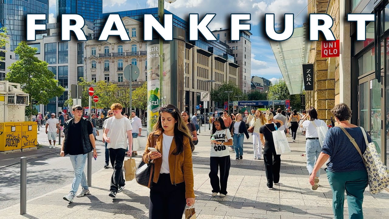 [4K] FRANKFURT- The Vibrant City Of Europe | Amazing Afternoon Walking Tour In Frankfurt City🇩🇪