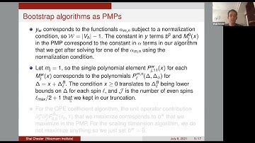 2021 Bootstrap School - Shai Chester: Numerical Conformal Bootstrap with SDP, Lecture 2