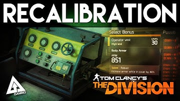 The Division Recalibration Station "How to Re-Roll Gear Stats"