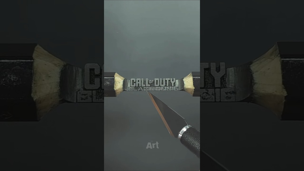 Carving writing on the tip of a pencil ⁉️