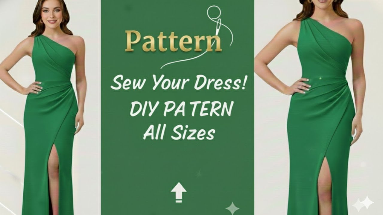 Easy Evening Dress Pattern ️ Beginner-Friendly Pattern Drafting ...