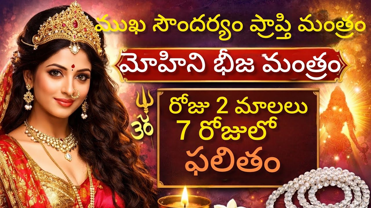 మోహినీ బీజ మంత్రం సాదన | ముఖ సౌందర్యం పెరగాలంటే | రోజుకు 2 మాలలు 7 రోజుల్లో ఫలితం