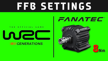 Fanatec GT DD Pro 8Nm | FFB Settings | WRC Gen